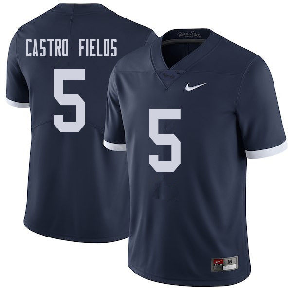 Men #5 Tariq Castro-Fields Penn State Nittany Lions College Throwback Football Jerseys Sale-Navy
